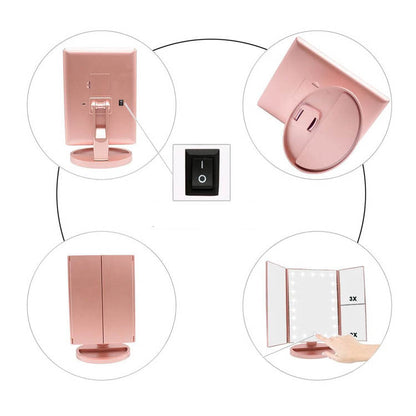 3 Sided Foldable Mirror